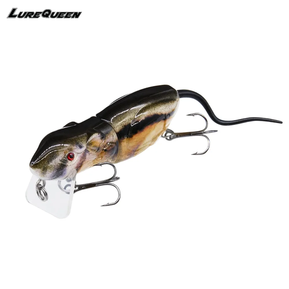 6 шт./партия маленькая мышь рыболовные приманки крыса 2 части жесткое соединение