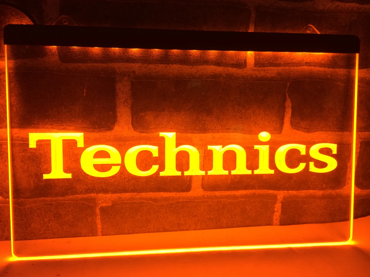 LL149 Technics поворотные столы музыка диджея новый светодиодный неоновый светильник