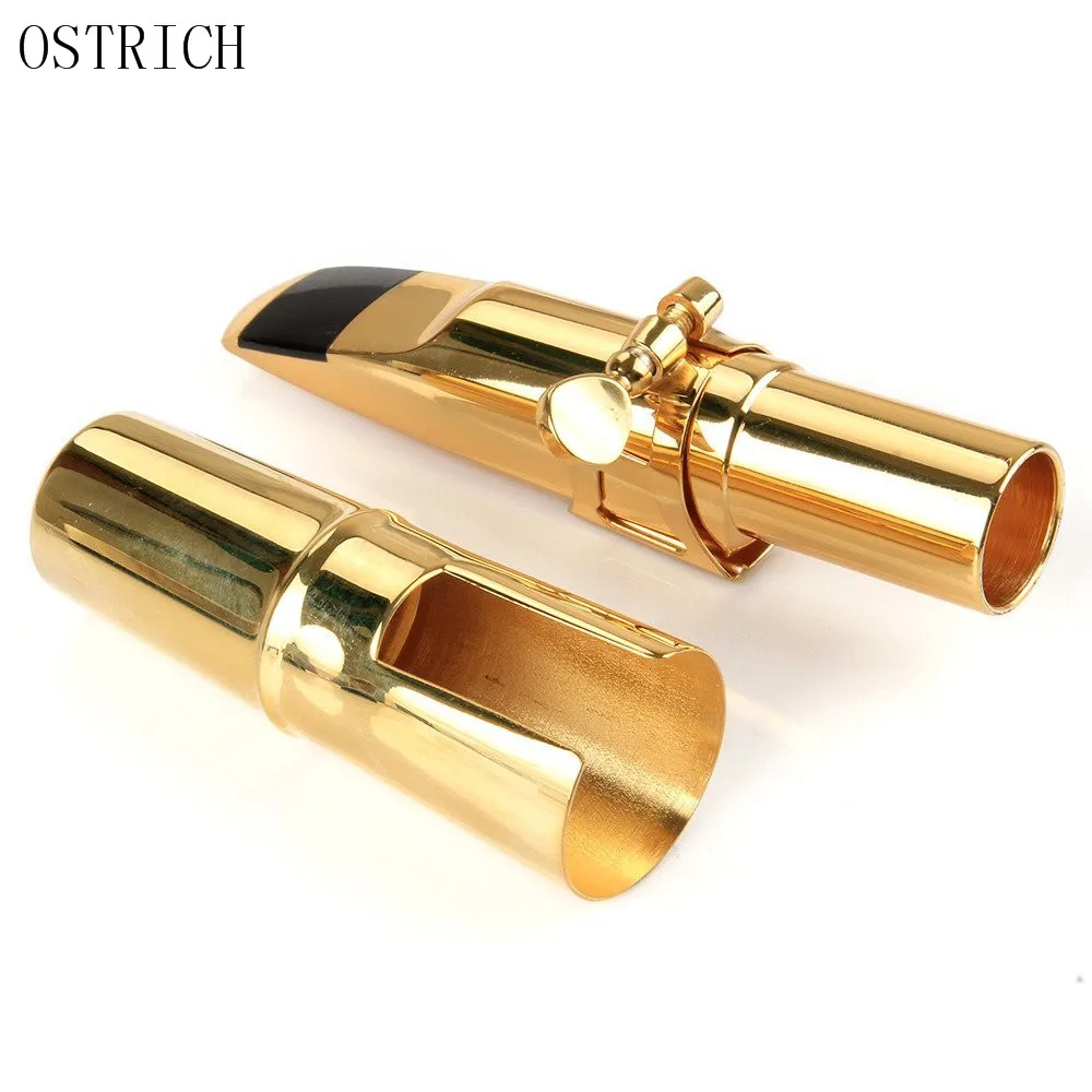 2017 New style Popular Metal Alto Saxophone Tenor b Mouthpiece with Cap and Ligature Size 7 Gold | Спорт и развлечения