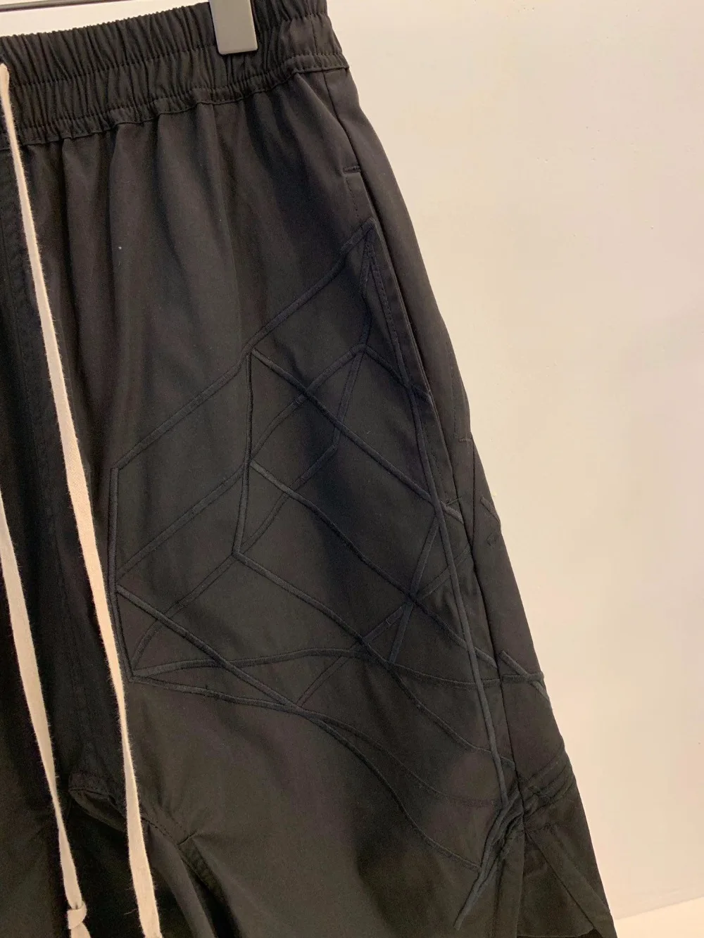 Мужские/Женские Короткие шаровары свободного покроя 19ss черные повседневные