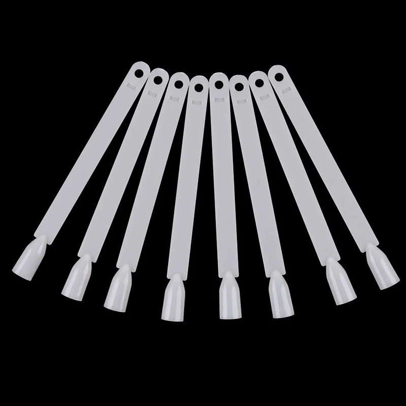 50pcs/Set Nail Polish UV Gel Color Palette Card Display Fan Shaped Natural False Tip Sticks Colored Practice Training Pops | Красота и