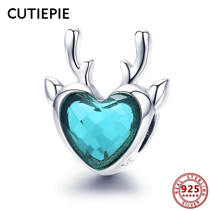 CUTIEPIE Настоящее серебро 925 пробы милые рога в форме сердца ожерелье s для женщин
