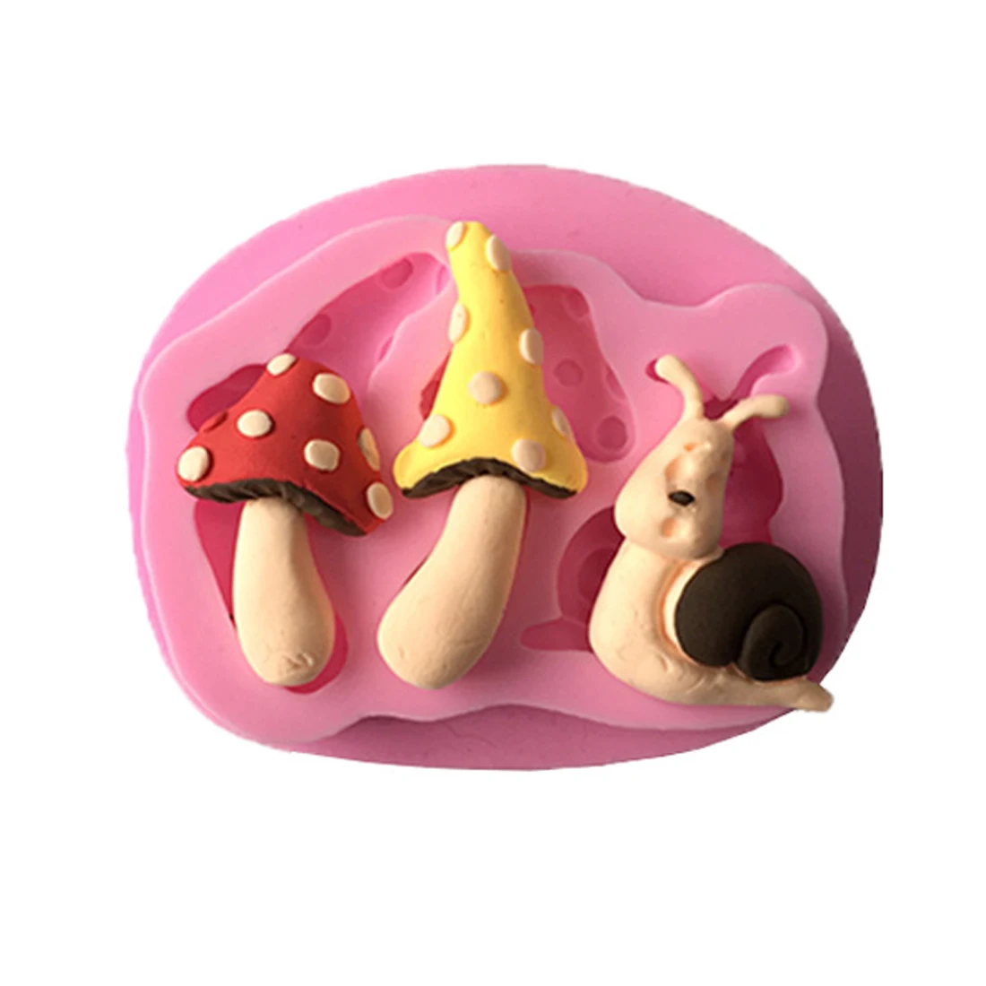 Симпатичный 3D Домик Феи силиконовые формы цветок лист Милая Улитка гриб помадка