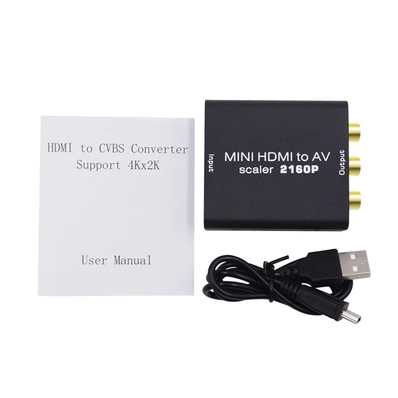 4K HDMI в AV адаптер HD видео конвертер HDMI в RCA AV/CVSB л/р видео 480P 720P 1080P 2160P Поддержка NTSC PAL HDMI2AV