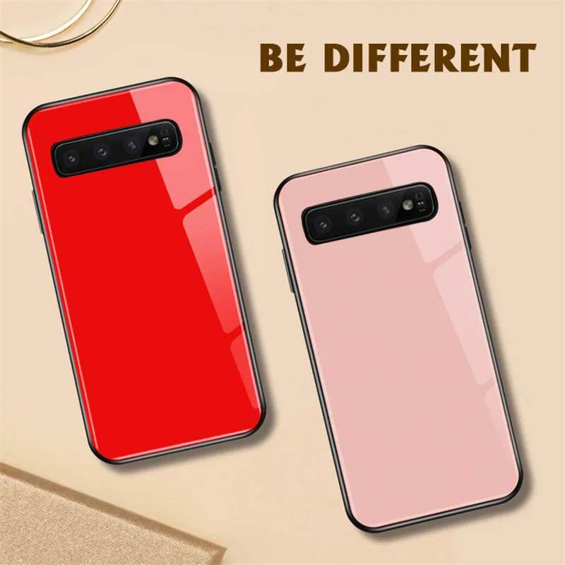 luxury tempered glass phone cases for samsung galaxy s21 s20 s20u s10 s10e s9 s8 plus note 10 9 8 10pro glass shockproof cover free global shipping