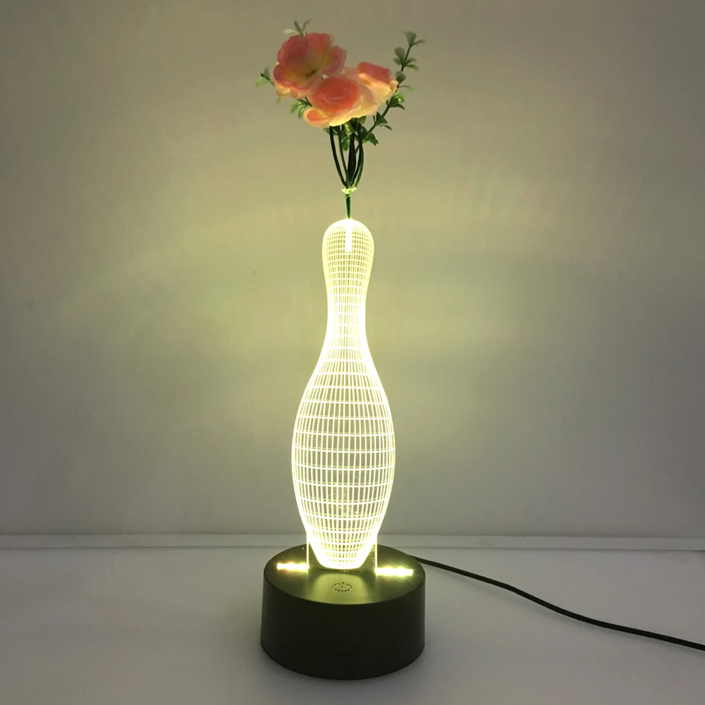 Боулинг Форма LED Night Light 3D Настроение Лампы Usb Led Лампа Светодиодный Свет Ночи как