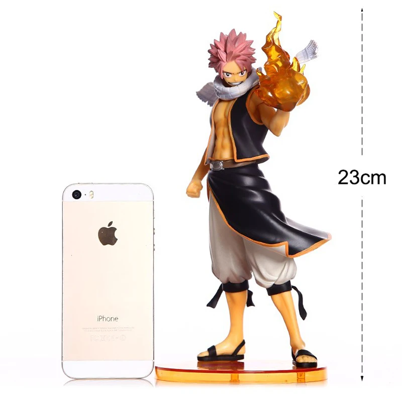 23 см аниме Fairy Tail Нацу ПВХ рис dragneel 1/7 Весы окрашенные фигурку Коллекционная