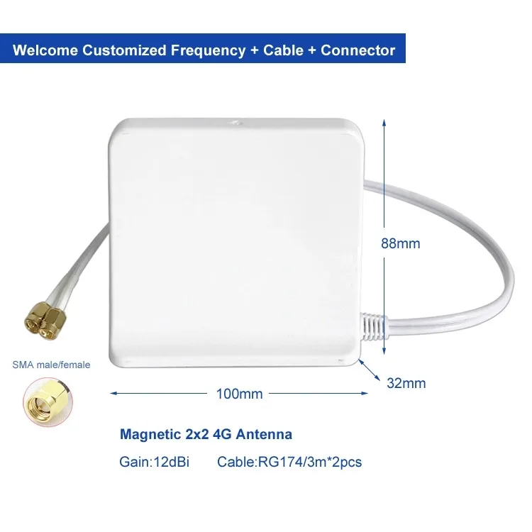 698-2700 МГц Omni внутренняя Магнитная база lte wifi белая 2x2 Mimo антенна 4G