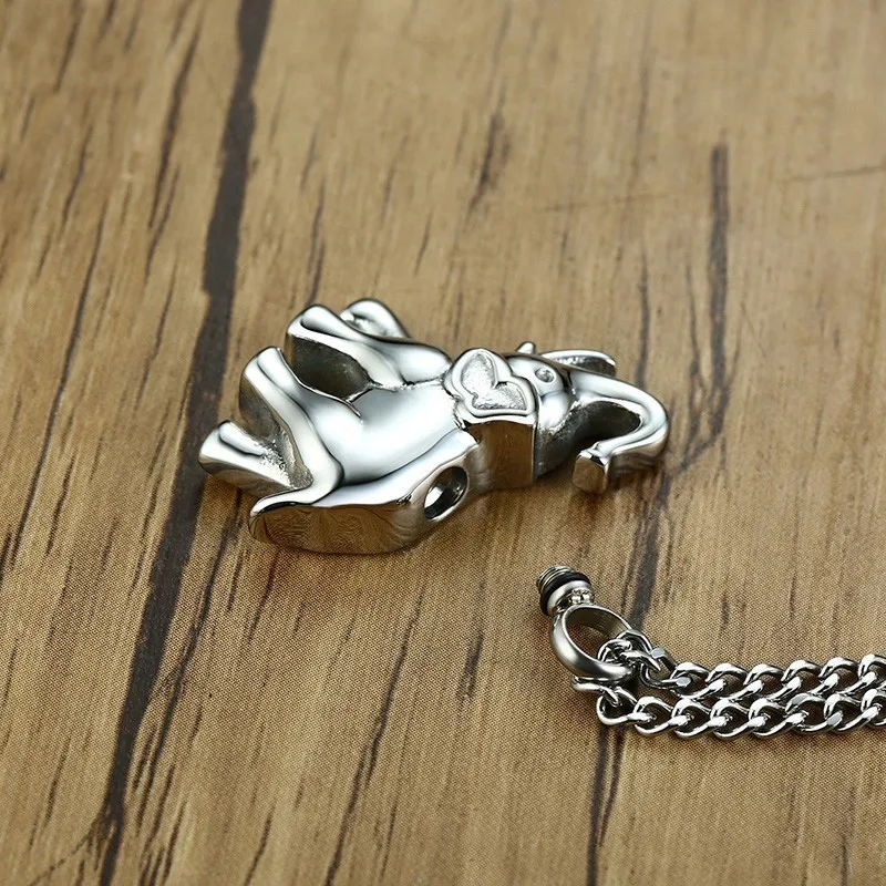 Vnox мужские кремации ювелирные изделия для пепла Слон Форма памятный кулон из