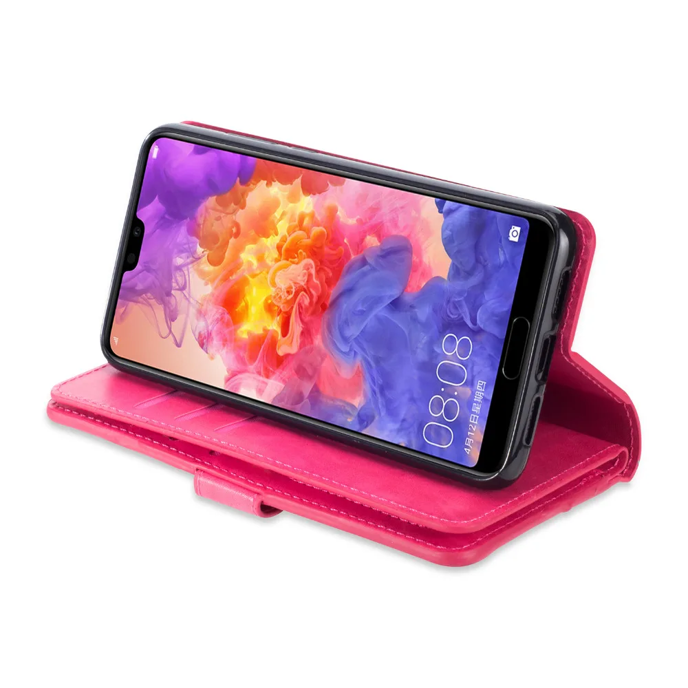 Искусственная кожа P20 чехол на молнии кошелек для Huawei Pro флип-чехол ремешок