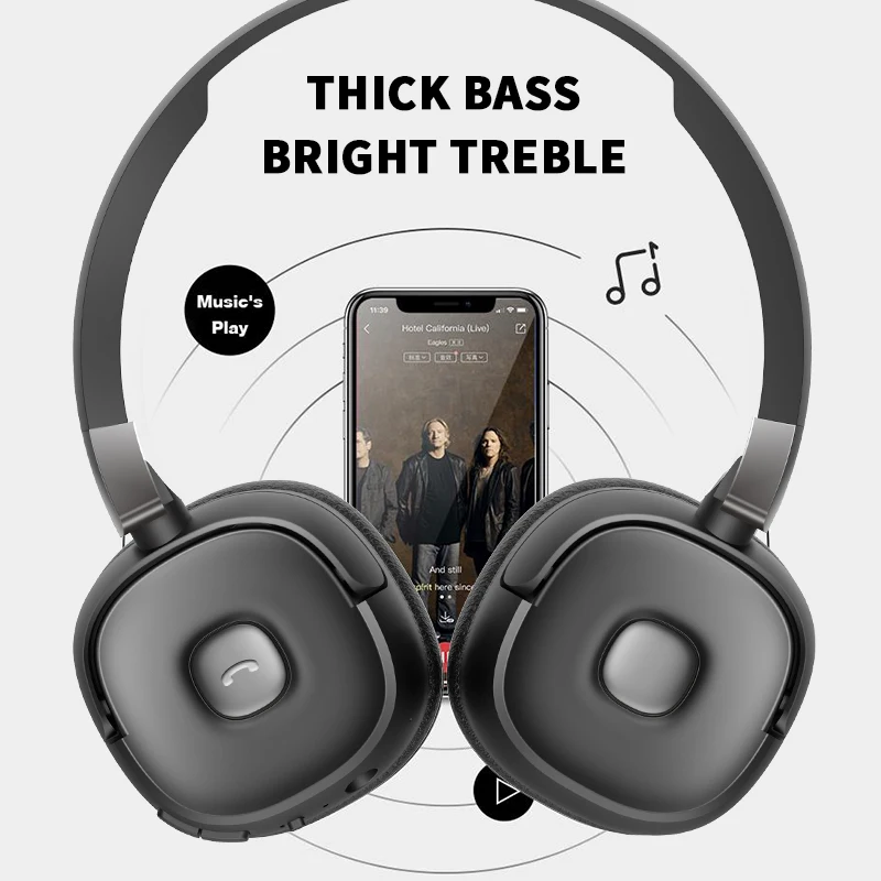 Римские портативные беспроводные наушники Bluetooth стерео Складная гарнитура аудио