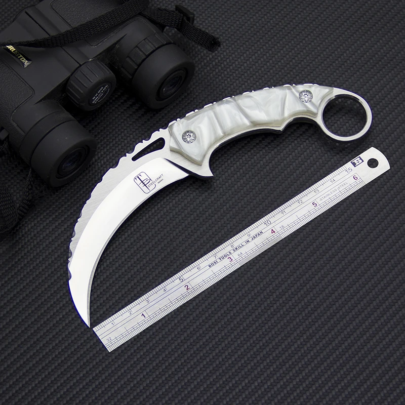 Toplu EDC Karambit Knife 9Cr18Mov Steel Tactical Jungle Outdoor Rescue Knives Camping Self Defense Hunting Tools | Инструменты