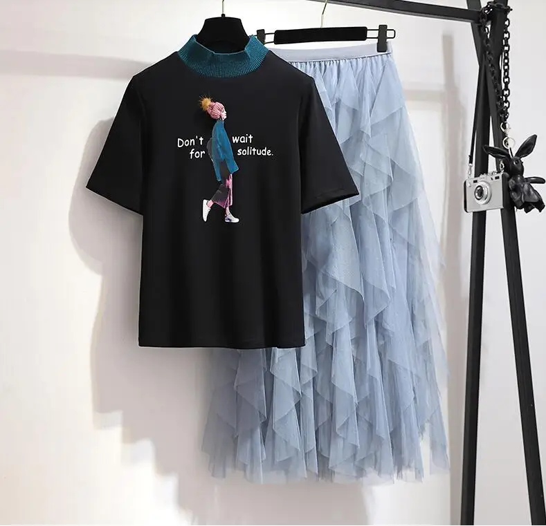 Новый брендовый женский костюм NS678 милый топ с принтом и аппликацией в виде шапки