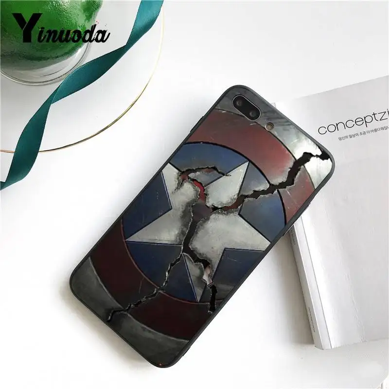 Yinuoda для iPhone 7 6 X чехол X-men Капитан Америка ведущий чехол для iPhone X 8 7 6S Plus X 5 5S SE XR XS XSMAX