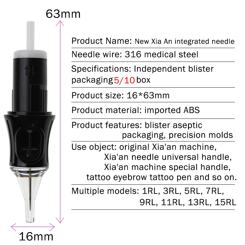 10 шт. одноразовые иглы для татуировок Перманентный макияж тату 1RL 3RL 5RL 7RL 9RL|Иглы