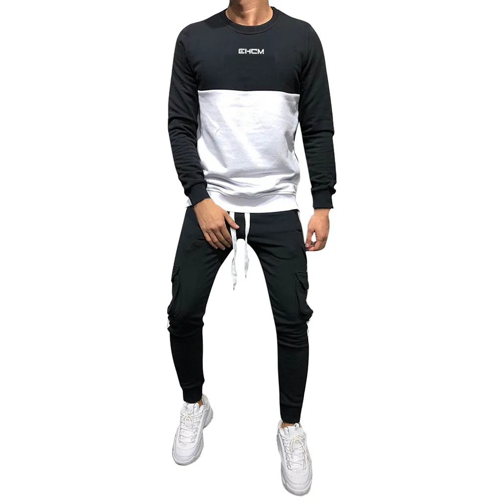 Ropa hombre Мужской осенне-зимний спортивный костюм утолщенный свитер брюки наборы мужской спортивный костюм Мужская толстовка с капюшоном
