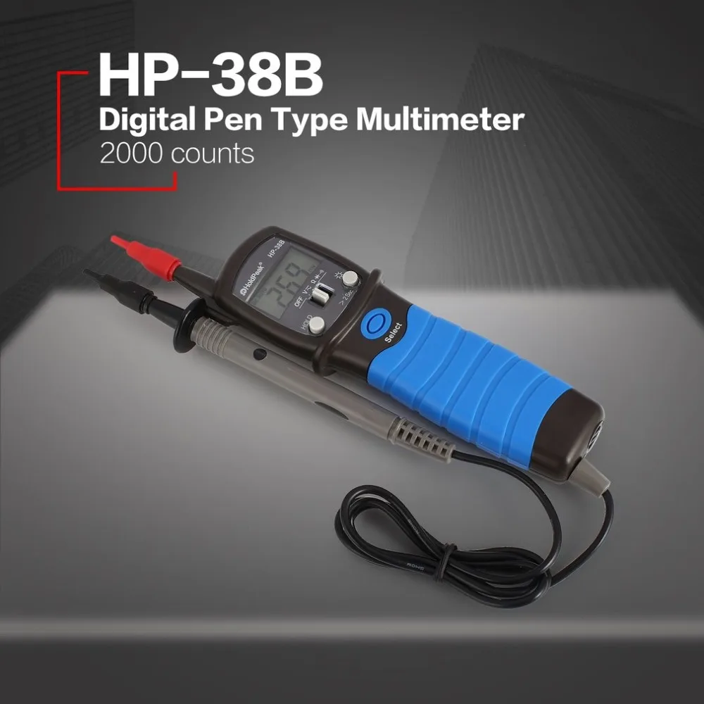 HP-38B Ручной Цифровая ручка Тип мультиметр с автоматическим выбором диапазона 1999
