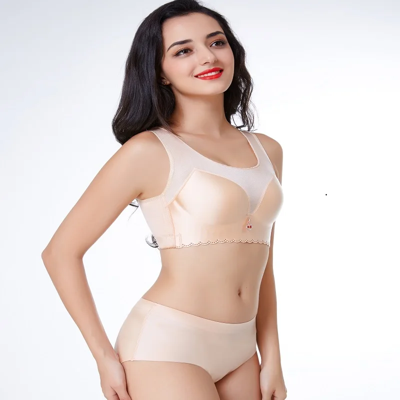 Бюстгальтер без кольца и кружева сексуальное регулируемое нижнее белье супер