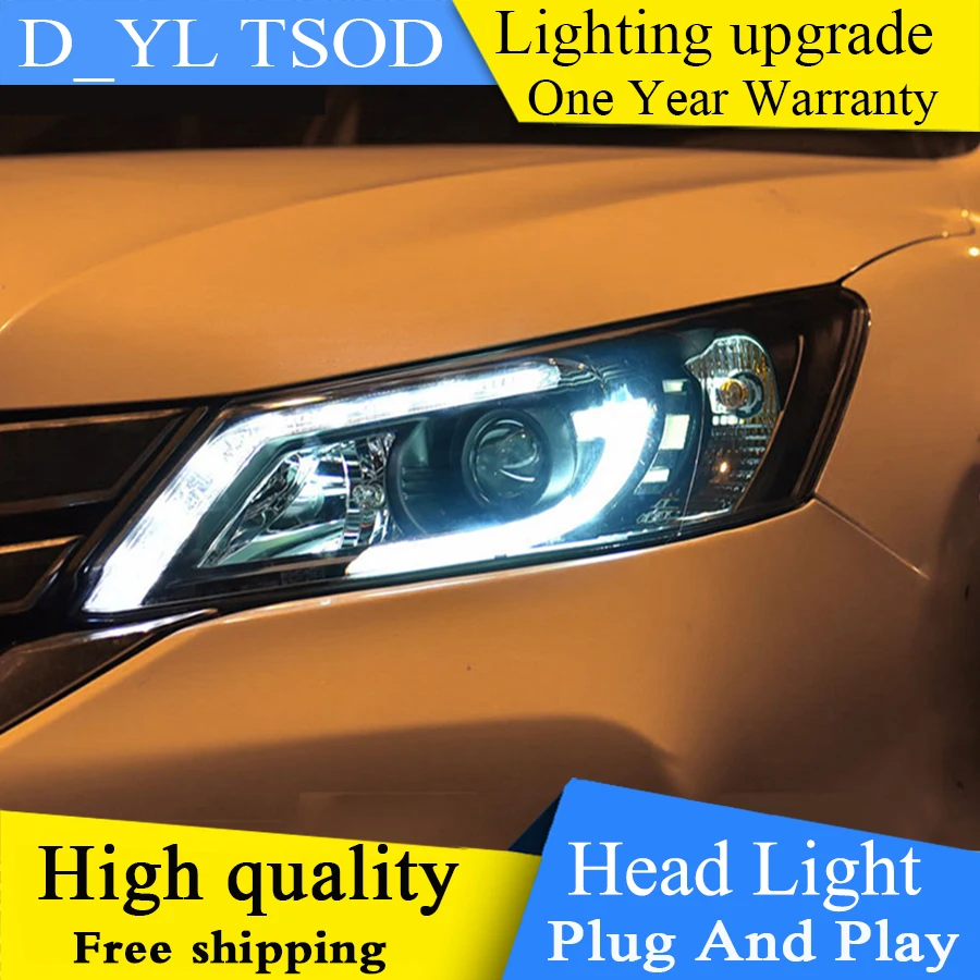 Для Honda For Accord Светодиодная лента фара биксеноновый прожектор линза 20142015 2016 года
