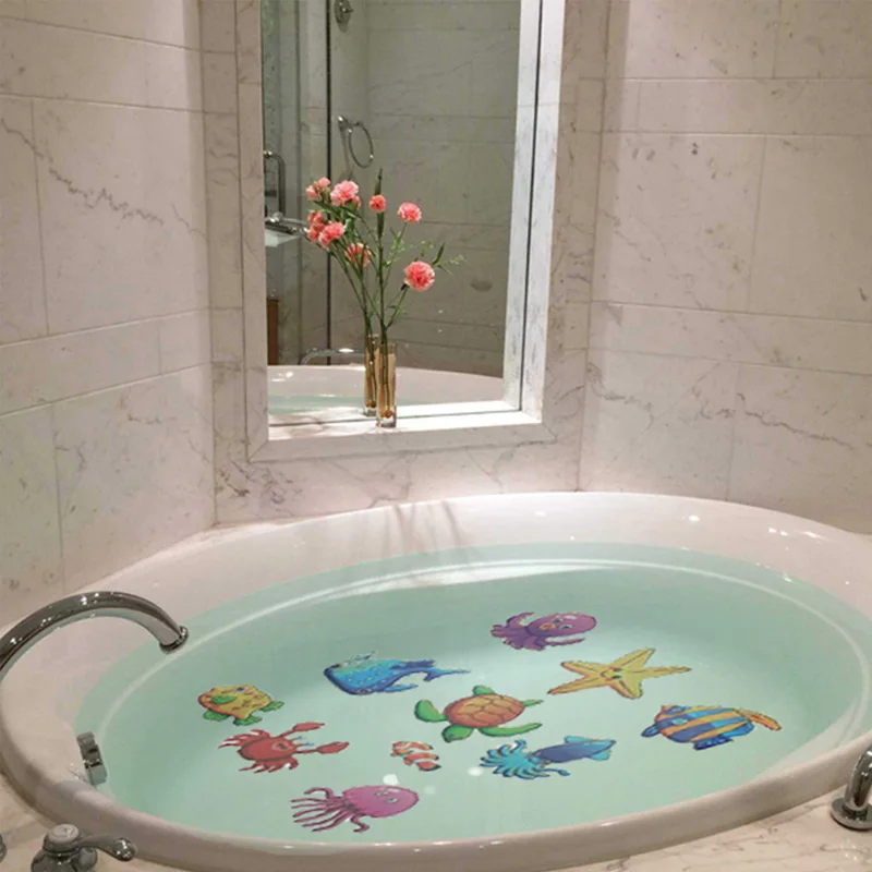 itnex 1020pcs bath sticker nemo fish sea cartoon wall sticker for shower children kids baby bath bathtub tile bathroom sticker free global shipping