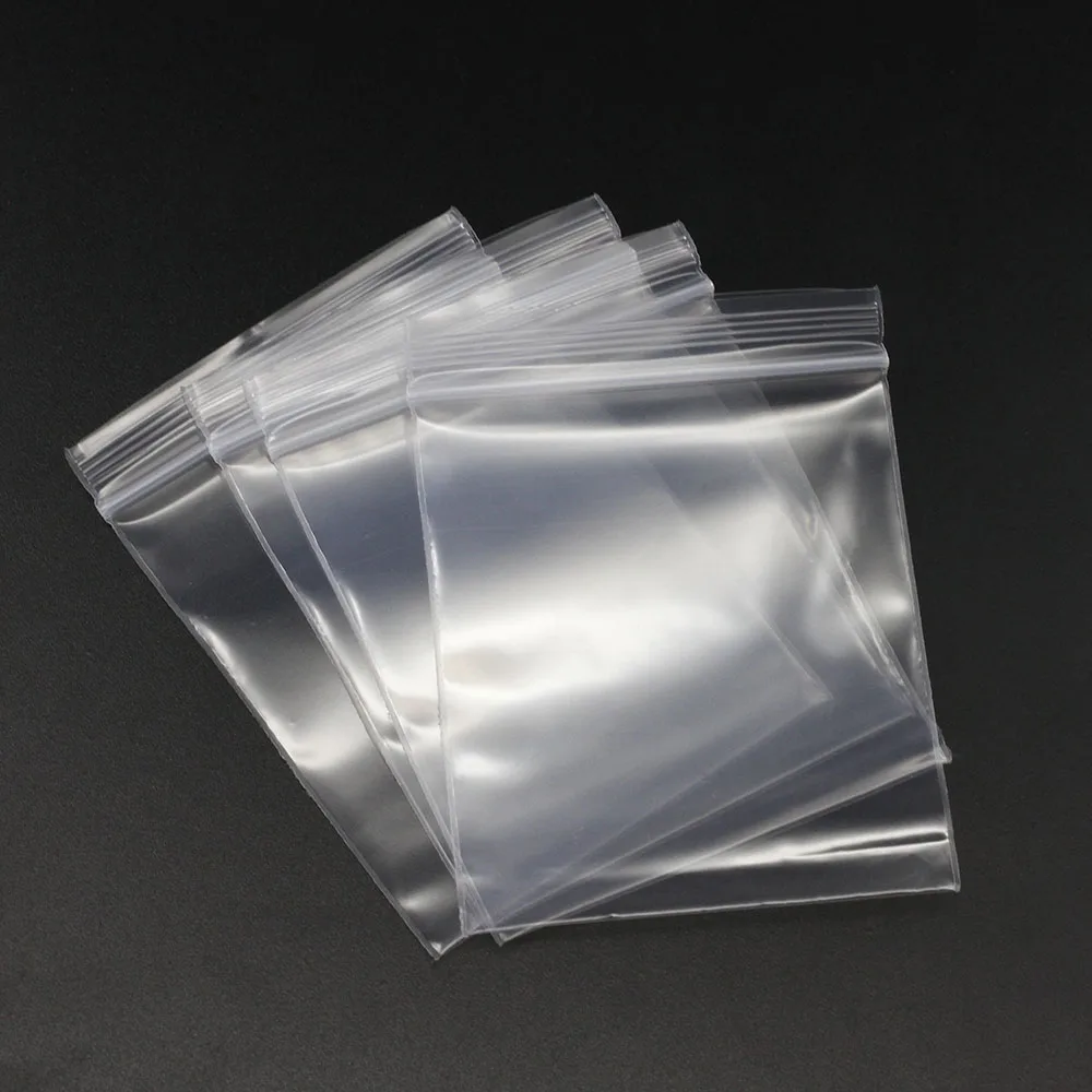 

1 pack 4*6/5*7/6*8/7*10cm Bulk Thick Jewelry Packaging Zip Zipped Lock Reclosable Plastic Poly Clear Bags For DIY Stockpile