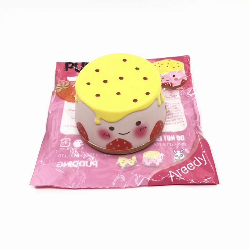 Jumbo Pudding Squishy Areedy мягкий медленно поднимающийся kawaii Squishies оригинальная упаковочная сумка Детские игрушки подарок