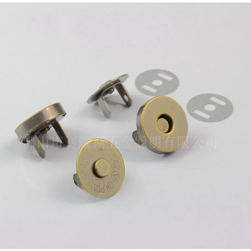 20 Sets/lot 18mm Antique Bronze Metal Magnetic Snaps Button Clasp Fastener For Bag Purse Craft Fastene accessories botones | Дом и сад