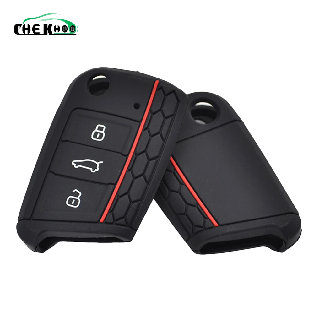 Силиконовый чехол для ключей VW Polo Golf 7 Tiguan Skoda Octavia Karoq SEAT Ateca Leon Ibiza 2015 2016 2017 2018 2019 |
