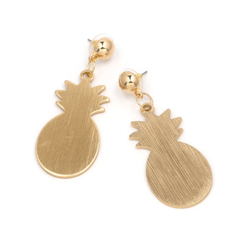 Unique Design Brand Gold Filled Metal Fruit Pineapple Earrings Big Dangle Long Statement For Women Girls Punk Jewelry | Украшения и