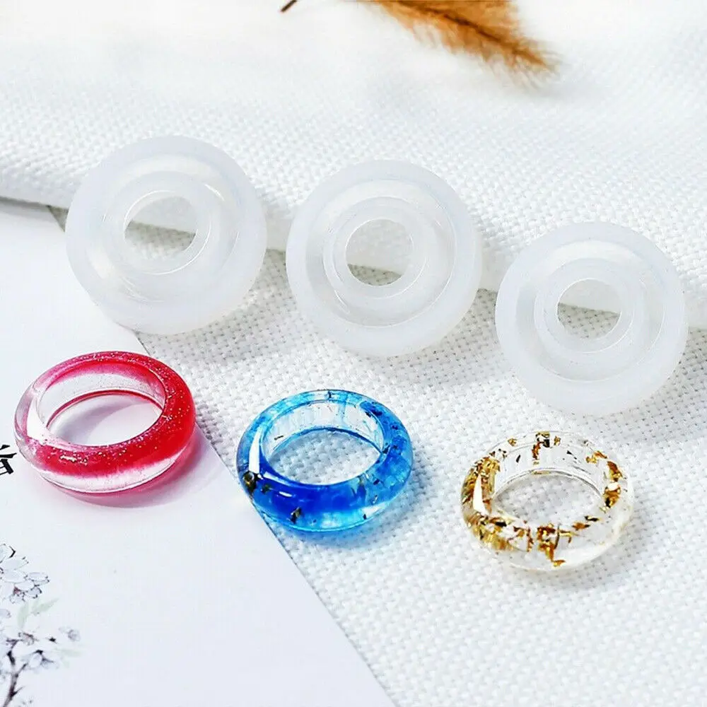 3 шт. DIY силиконовая форма для клея кольца гибкая ювелирных колец из смолы
