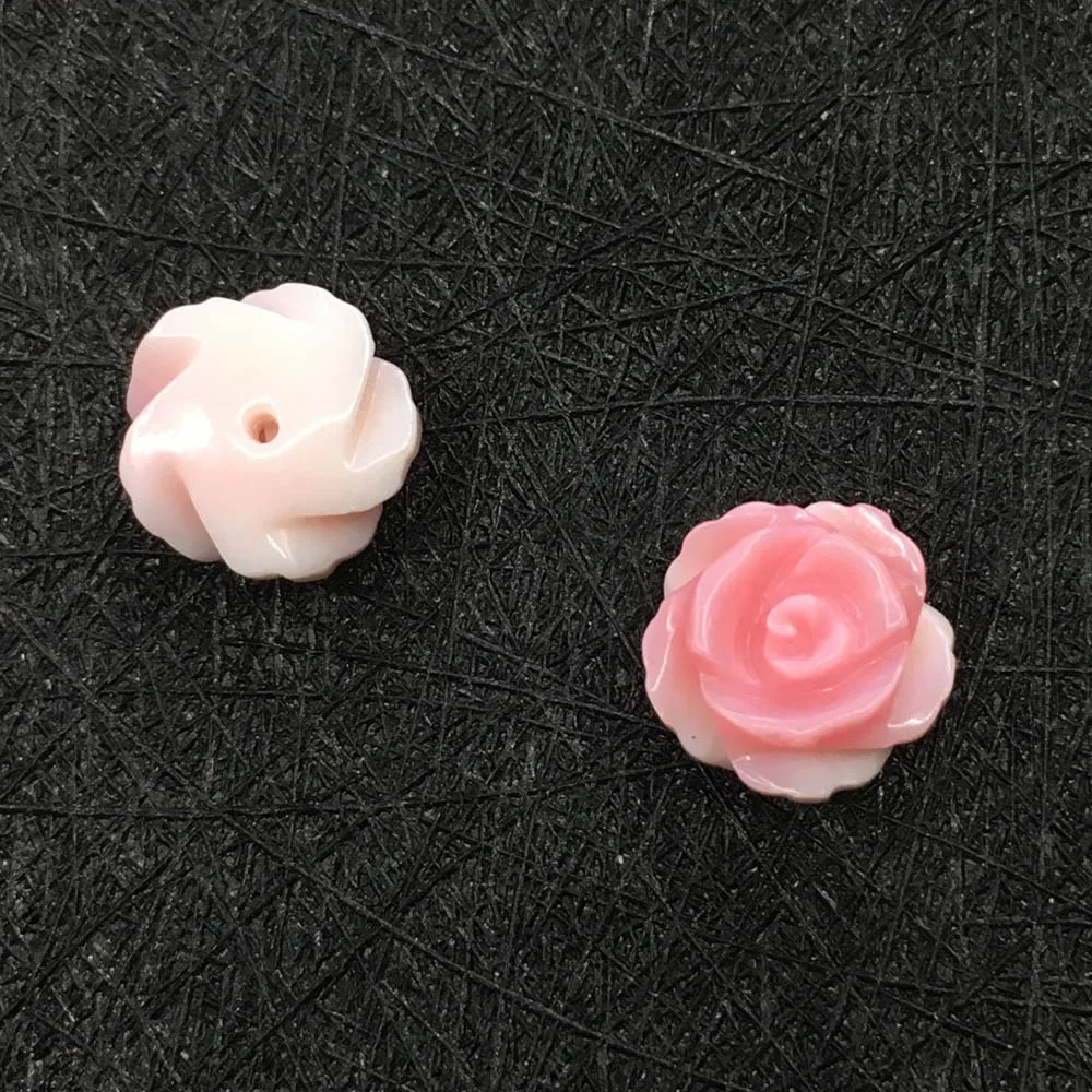 10 мм резные розовые объемные подвески в форме розы круглые бусины цветка с