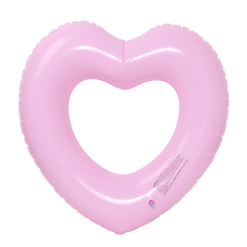 pink Надувное кольцо в форме сердца для бассейна, гигантский матрас для воды, забавная игрушка - Цвет: pink