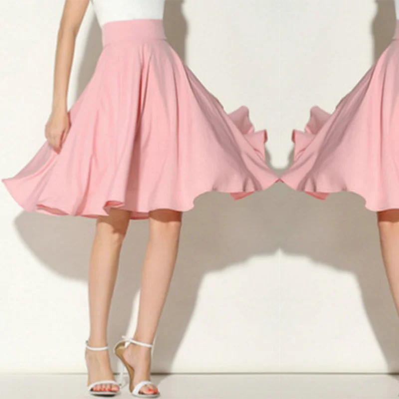 Женская плиссированная юбка с высокой талией летняя повседневная Пляжная