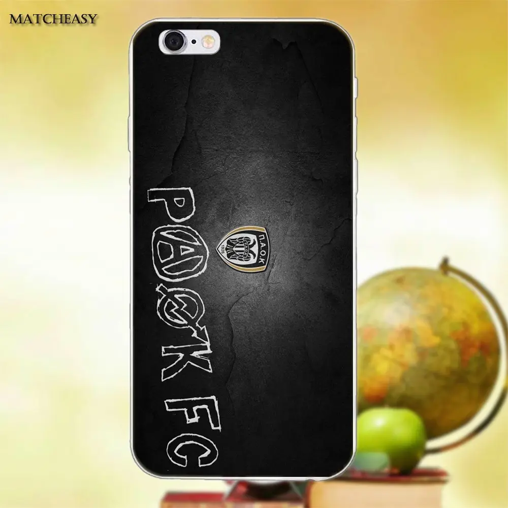 as picture Мягкий Силиконовый ТПУ прозрачный чехол Paok Fc Thessaloniki для Apple iPhone X XS Max XR 4 4S 5 5C SE 6 6S 7 8 Plus X - Цвет: as picture