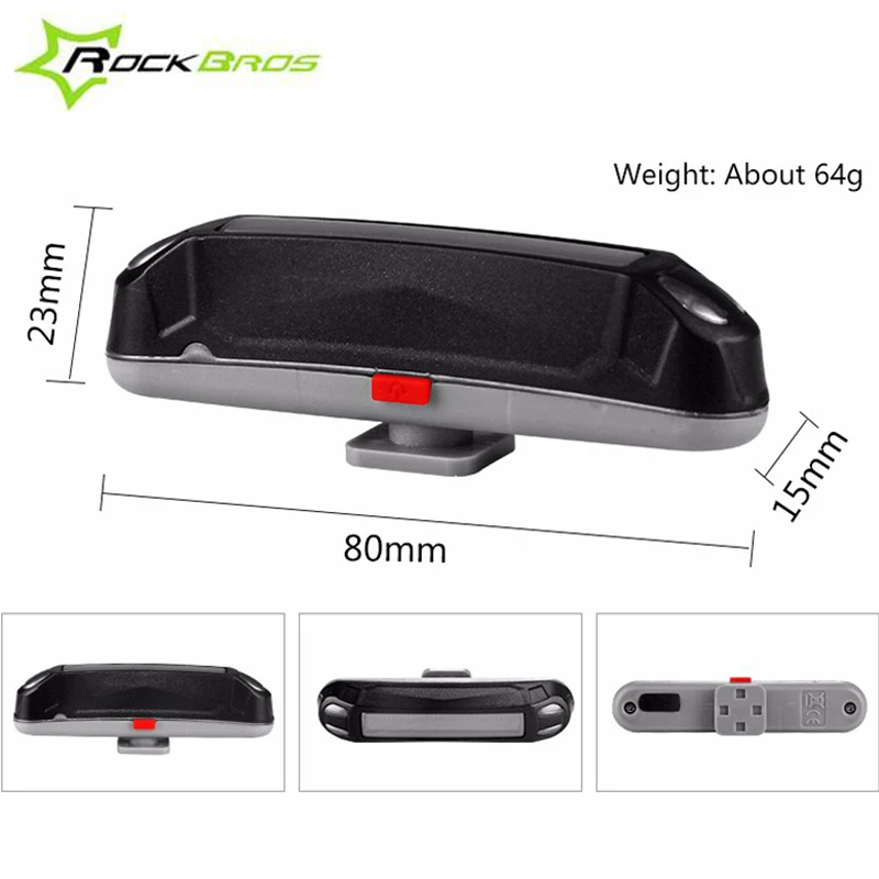 ROCKBROS перезаряжаемый задний фонарь для велосипеда горного велосипедная