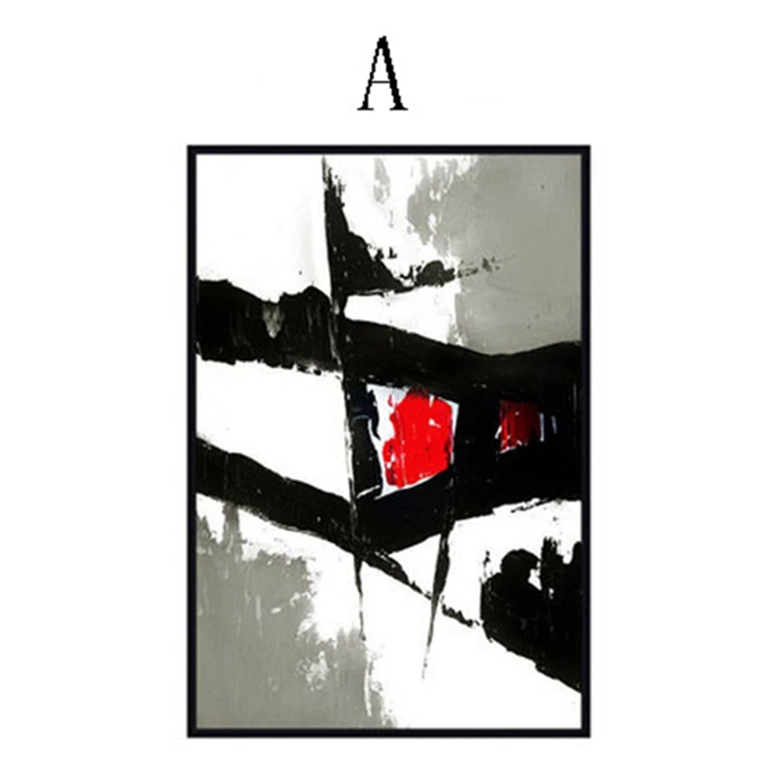 Абстрактный Черный цвет картина маслом Современная ручная работа акриловый