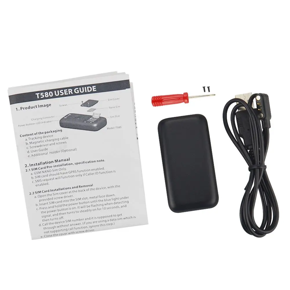 Портативный персональный питомец GPS GSM GPRS трекер T580 водонепроницаемый + LBS локатор