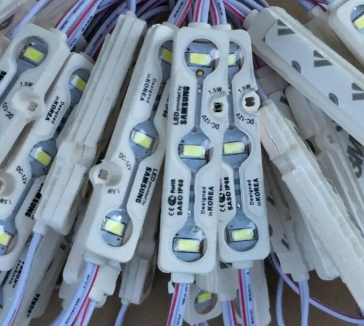 IP68 samsung SMD 5730 5630 Светодиодный модуль световая рекламная лампа 1,5 W 3 светодиода знак задняя светильник s Водонепроницаемый дневные ходовые огни 12V Белый samsung чип