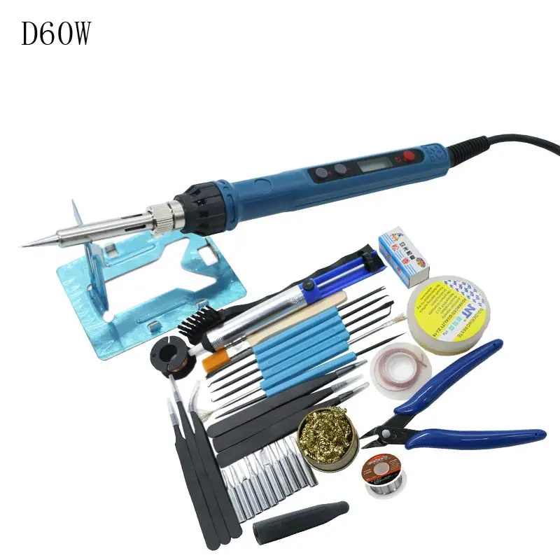 D60W with tools Newes CXG 110 V/220 V EU/US D60W/D90W с функцией сна паяльник lcd цифровой с новой технологией hearter Особенности: малый объем - Цвет: D60W with tools