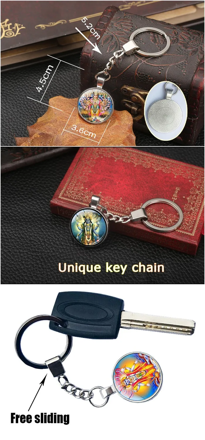 Вишну амулет на брелок лорд Jewellery амулет очарование кулон брелки ручной работы Key Holder ювелирные изделия