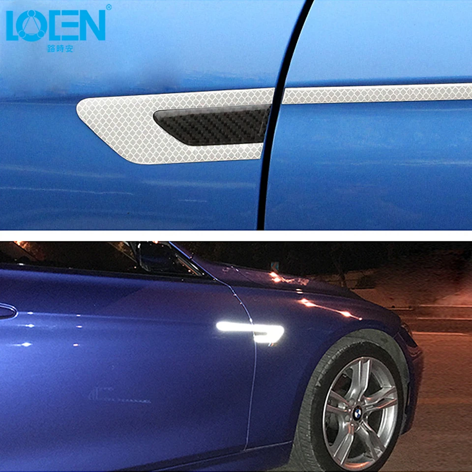 2 шт./компл. предупреждающая Клейкая Лента Светоотражающая наклейка на дверь