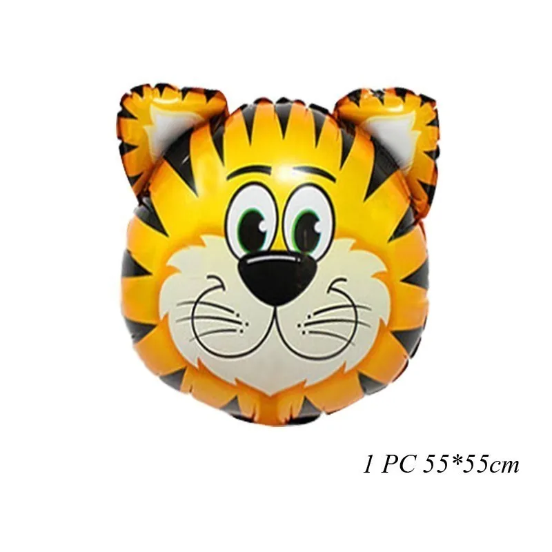 1pc Tiger 1 Набор диких животных Тема джунгли вечерние милые воздушные цифры с днем рождения баннер для детского дня рождения для вечеринки в стиле сафари поставка - Цвет: 1pc Tiger