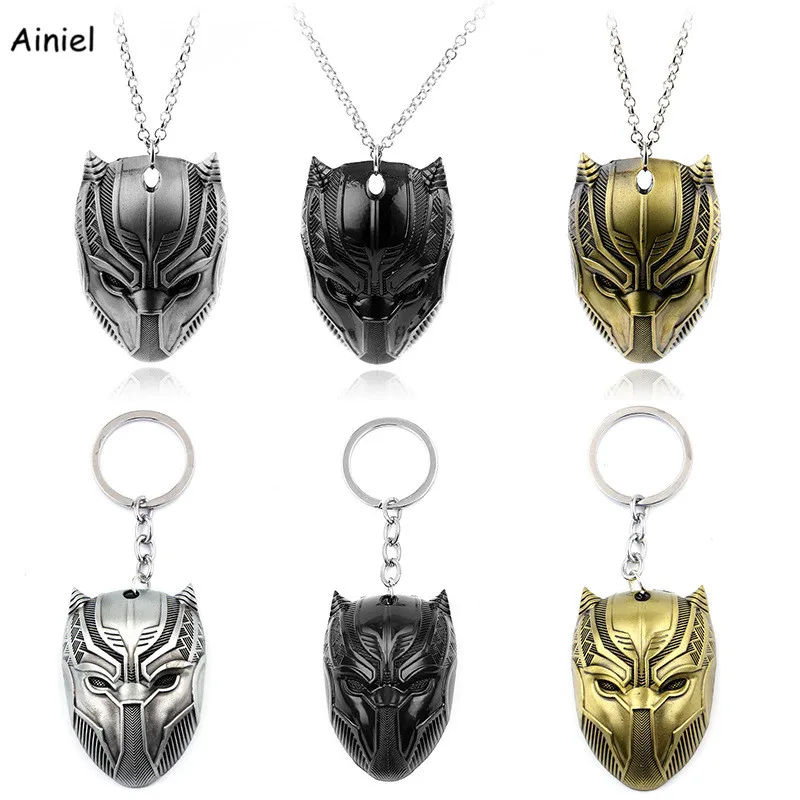 Черный пантера ожерелье маска брелок костюмы для косплея супергероя