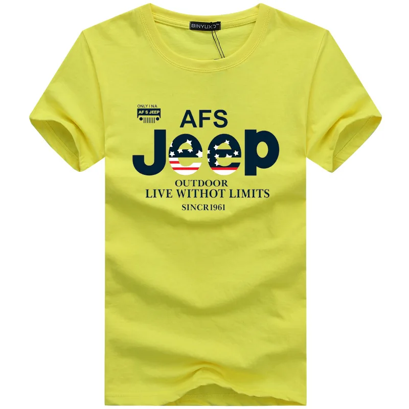 AFS JEEP брендовая летняя футболка мужская хлопковая с коротким рукавом Военная футболка армейская тактическая футболка размера плюс M-5XL Мужская футболка - Цвет: 4
