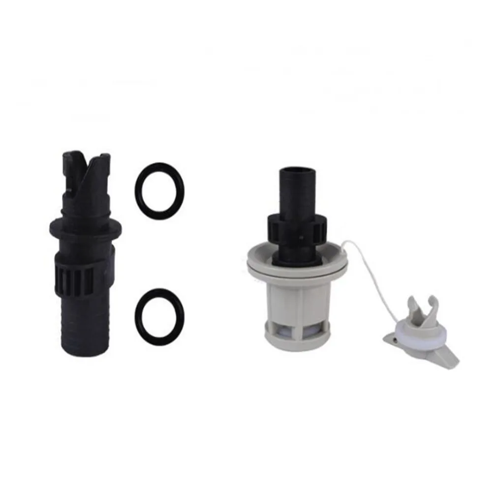 Ни один черный ПВХ каяк надувной гребной лодки воздушный клапан HR шланг адаптер