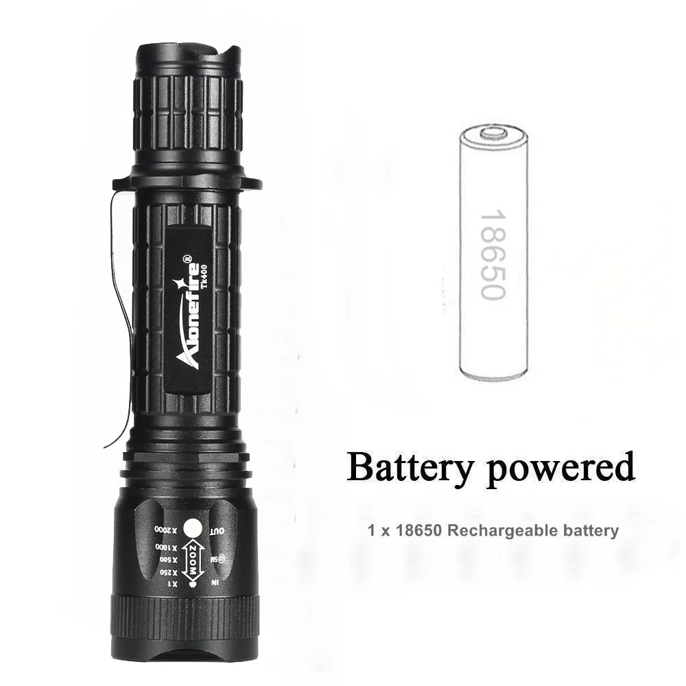 AloneFire TK400 тактический фонарь CREE светодиодный фонарь XM-L2 linternas водонепроницаемый охотничий фонарь