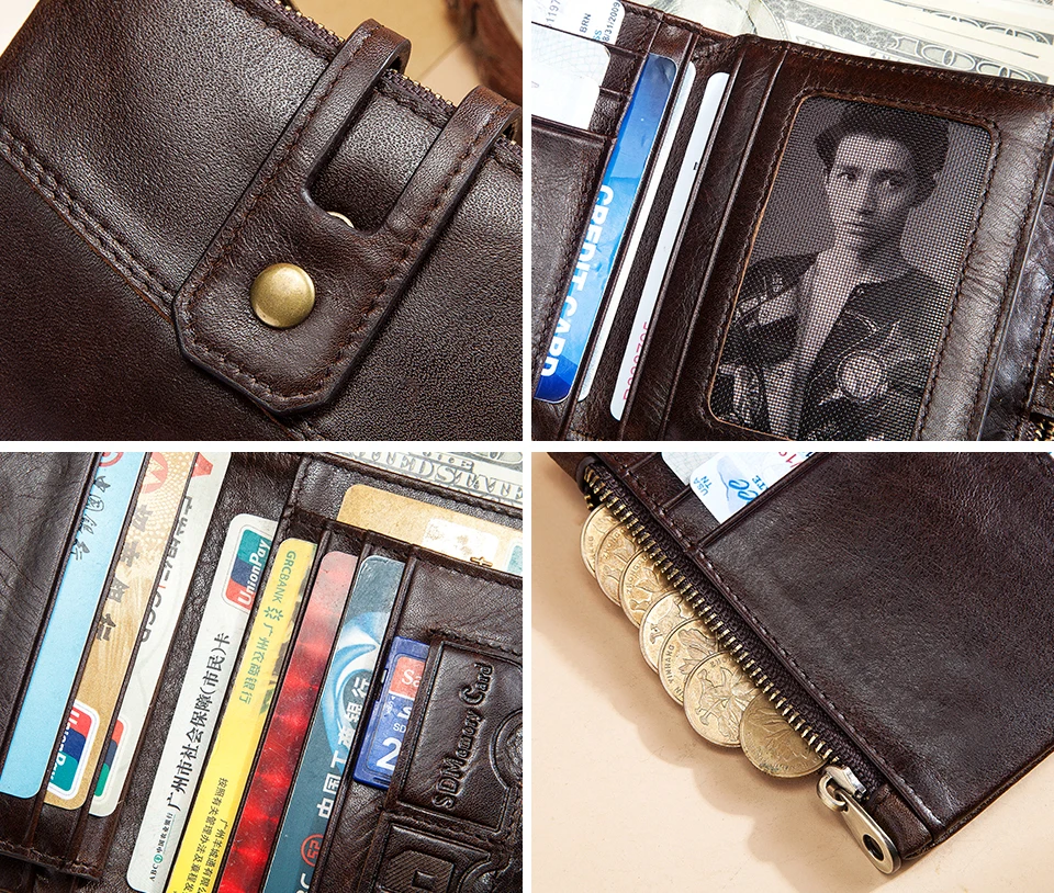 RFID кошелек из натуральной кожи мужской портфель подарок мужской Карманный Кошелек для монет сумка для денег Cudan Portomonee Perse Fashion walet