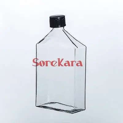 Фляжка из стекла для клетчатой ткани 10 мл с конической винтовой крышкой угловой