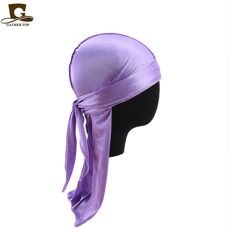 Однотонная мужская и женская шелковистая Кепка Durags в стиле хип-хоп Байкерская |