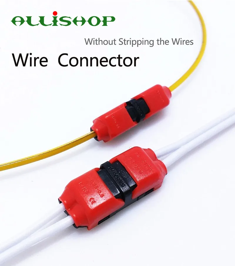 100 шт. 4 типа 2 Pin Way dc/ac 300v 10a компактный провод проводка разъем H форма кондуктор